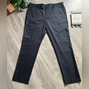 Perry Ellis Portfolio Very Slim Fit Charcoal Dress Casual Work Pants 36 x 30